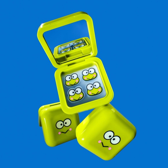 Keroppi x Starface Big Keroppi Compact and 2 Refills set NEW - Picture 7 of 9